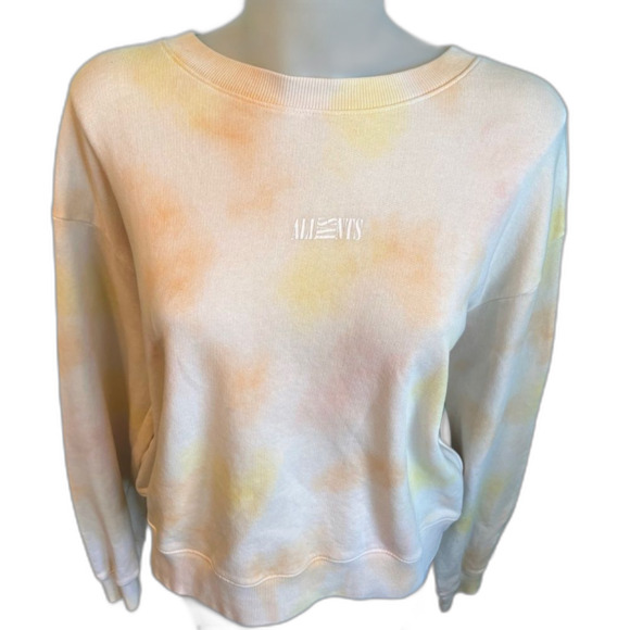 All Saints We Are Pippa Tie Dye Sweatshirt| Orange/Yellow| Size: S| Flaw - Picture 1 of 7